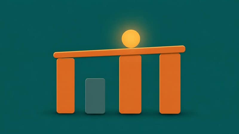 Minh họa bốn trụ cột marketing 4P trong ngành thú y, một trụ yếu hơn khiến nền tảng kinh doanh bị lung lay