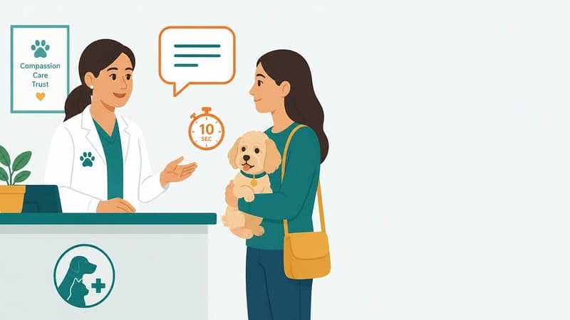 Minh họa một thông điệp thương hiệu khác biệt nổi bật giữa nhiều thông điệp thú y chung chung, giống nhau